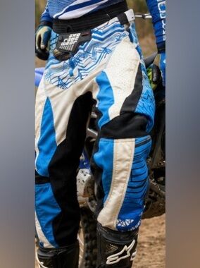 AXO Race Wear Motocross Pants | Men’s 26 | Blue/White/Black